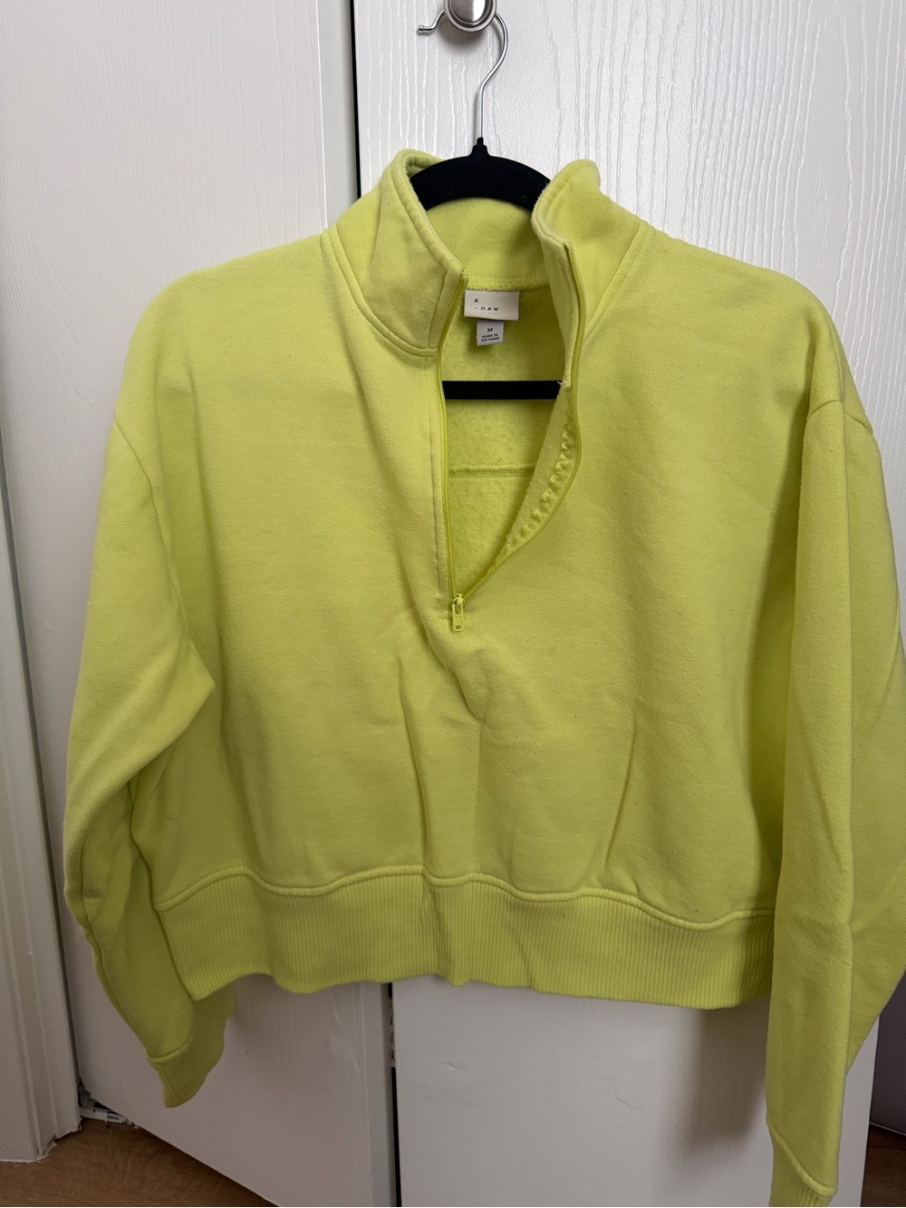 a new day Neon Yellow Half-Zip Men's Sweater